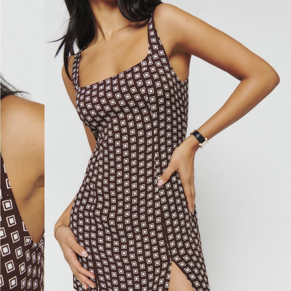 Reformation NOHA Brown dress SZ 12